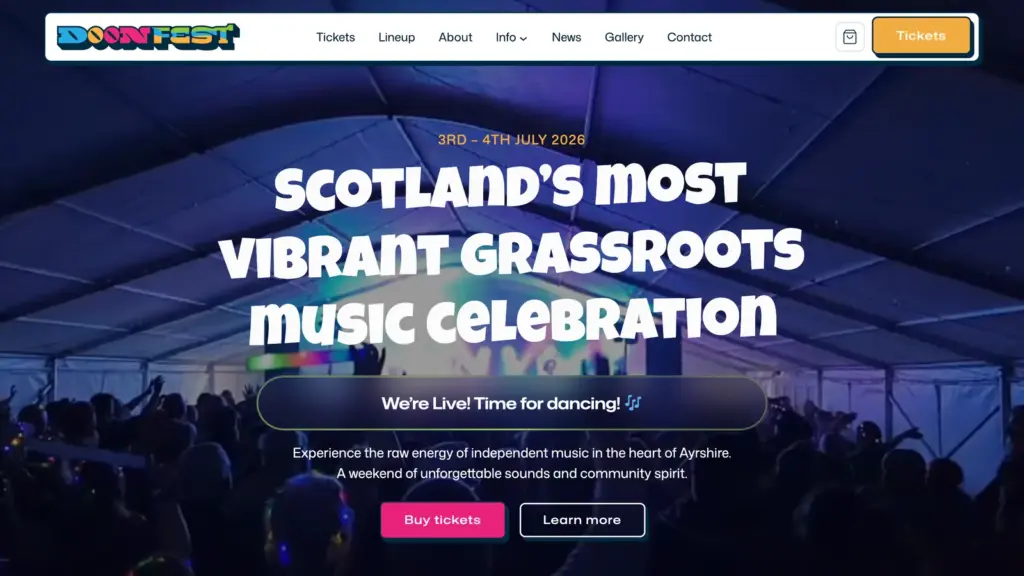 The doonfest.org homepage