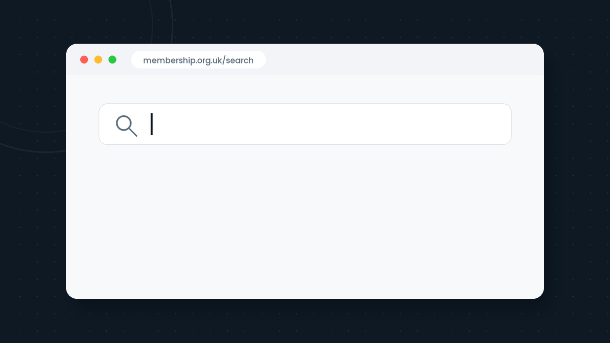 Animated demo in a browser window: a search for a conference fee refund finds the expenses policy, matched by meaning